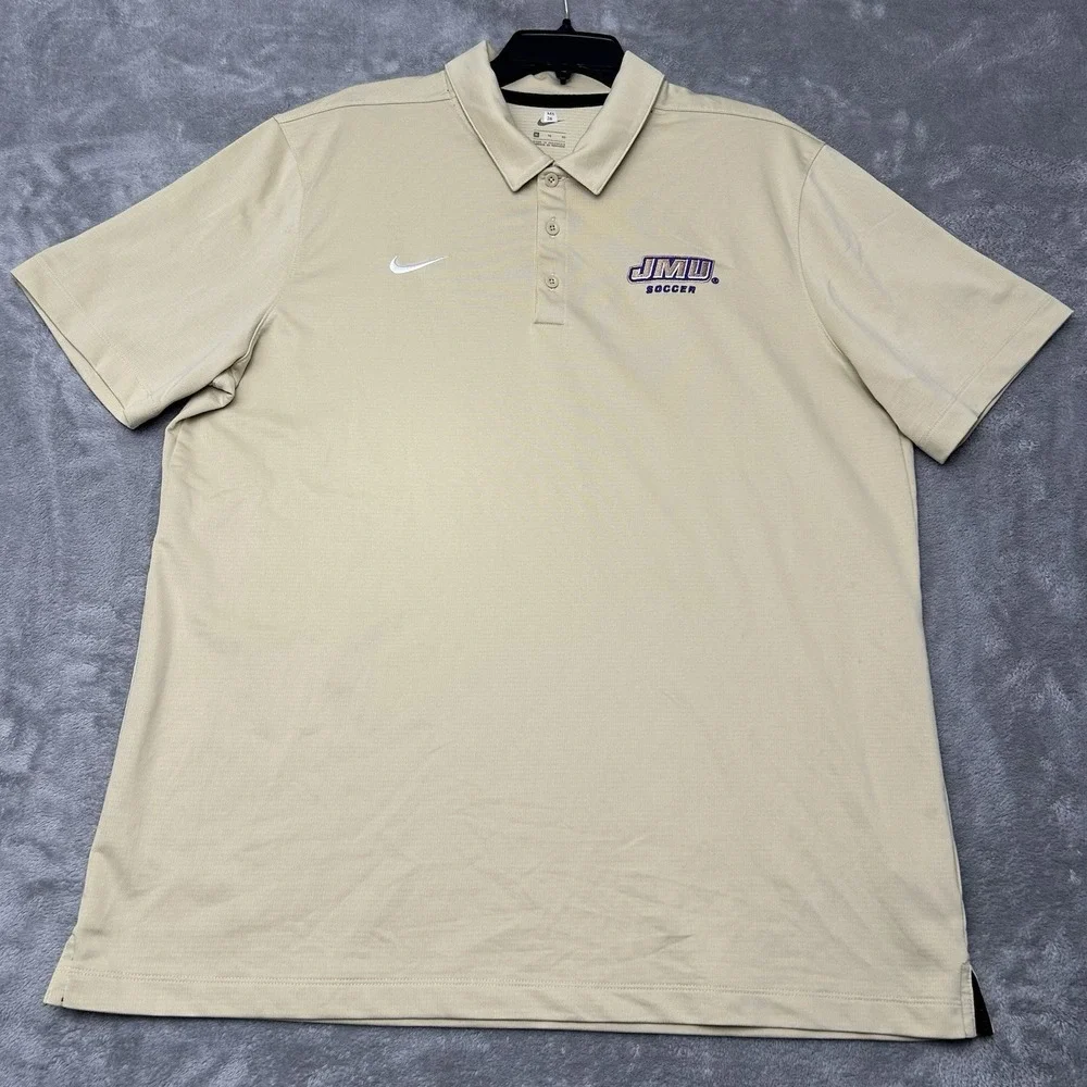 James Madison University Dukes Soccer Nike Team Issued Polo JMU Dukes 2XL